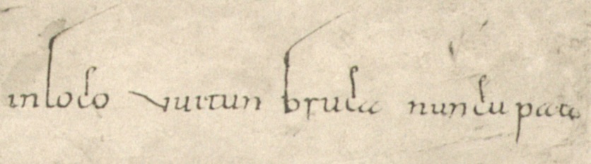 ...in loco Vuitunbruca nuncupato. Ausschnitt aus der Urkunde Ottos des Grossen vom 7. Juni 952